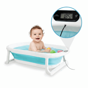 Bañera plegable con termómetro para bebés